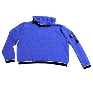 Vintage St. John Sport by Marie Gray Turtleneck Sweater Womens Medium Purple USA